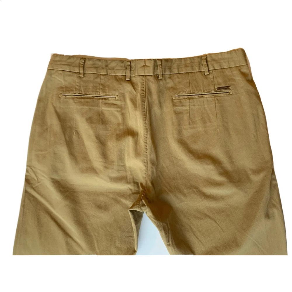 Massimo Dutti Mens Dark Tan Chino Pants Casual Fit 40